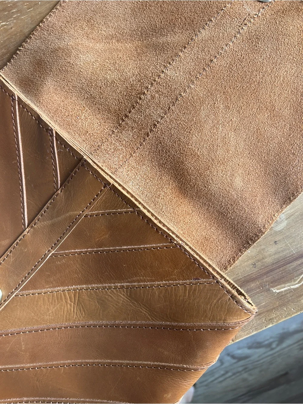 Raven + Lily Warm Caramel Leather Tote